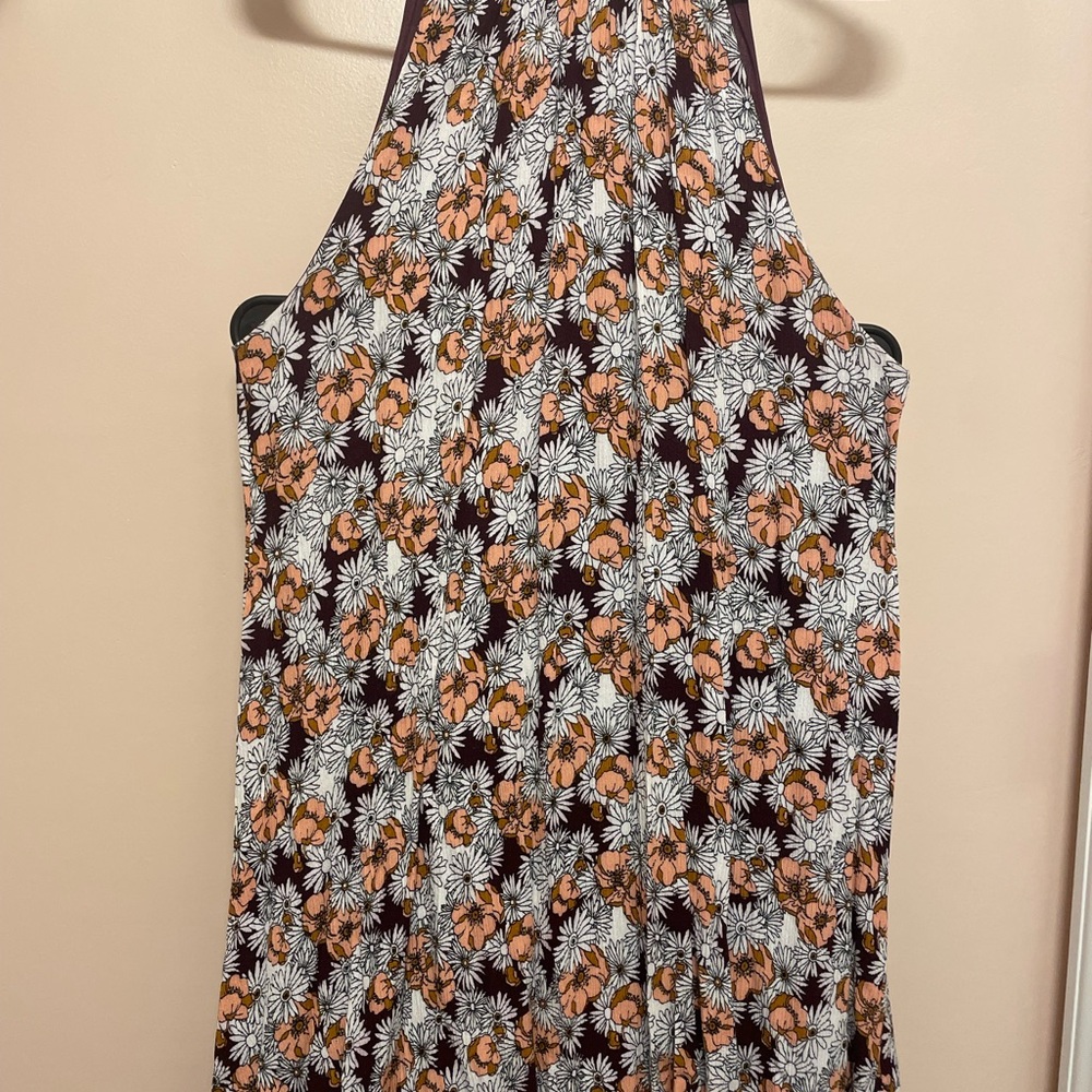 Entro Burgundy Halter Dress